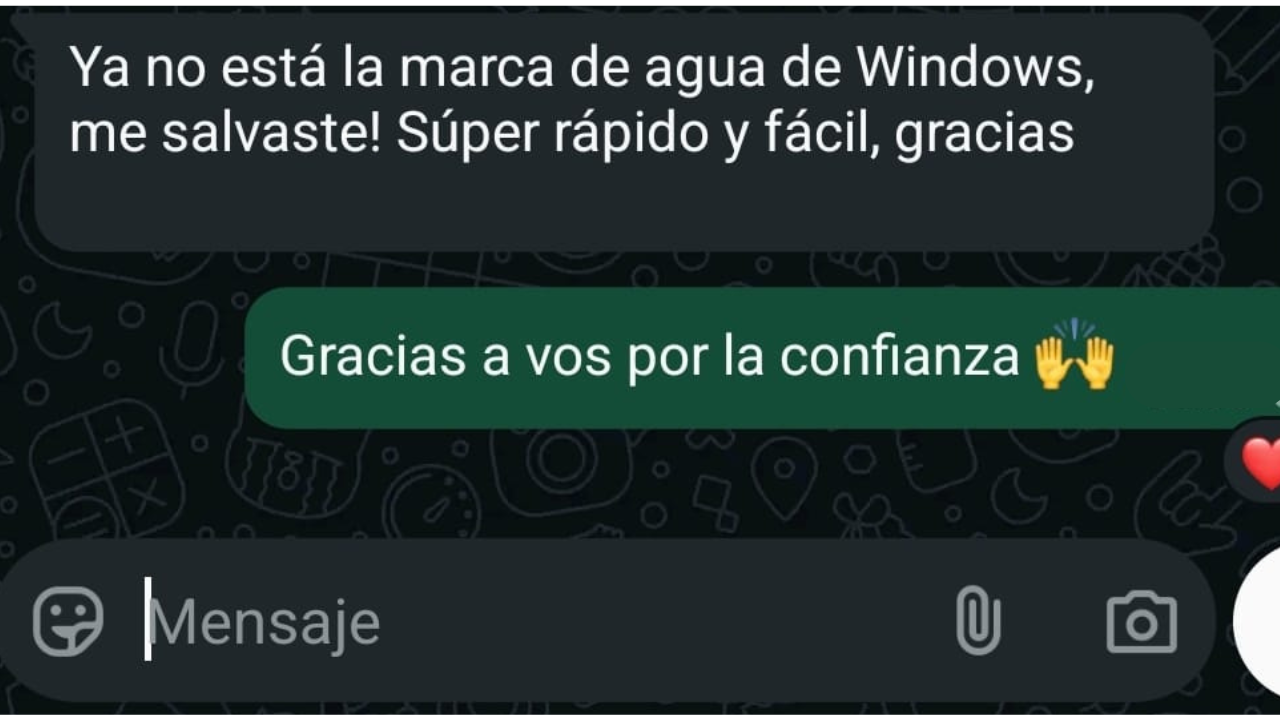 Martina activando su Windows